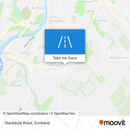 Slackbuie Road map