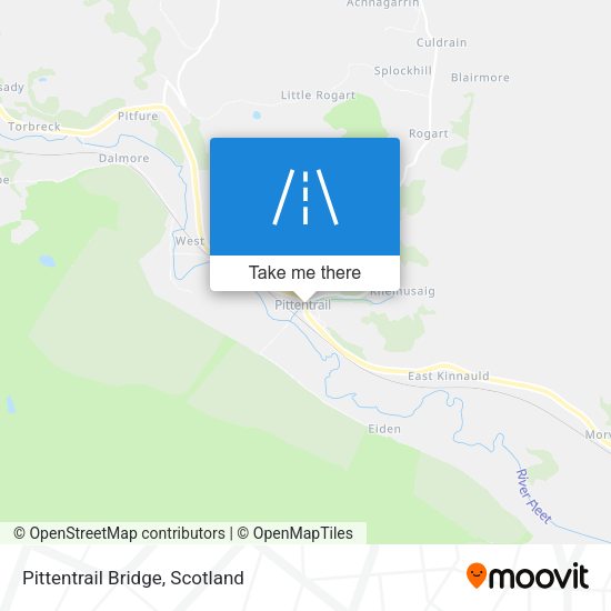 Pittentrail Bridge map