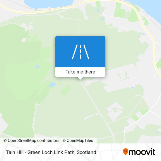 Tain Hill - Green Loch Link Path map