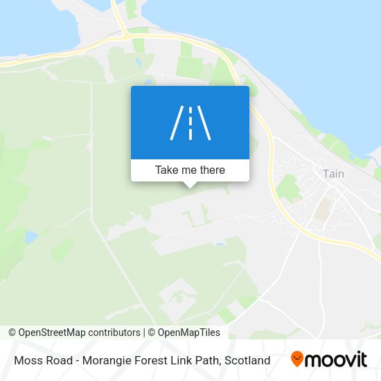 Moss Road - Morangie Forest Link Path map