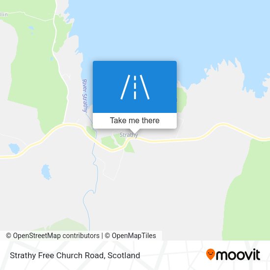 Strathy Free Church Road map