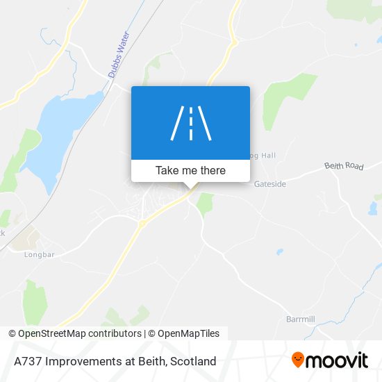 A737 Improvements at Beith map
