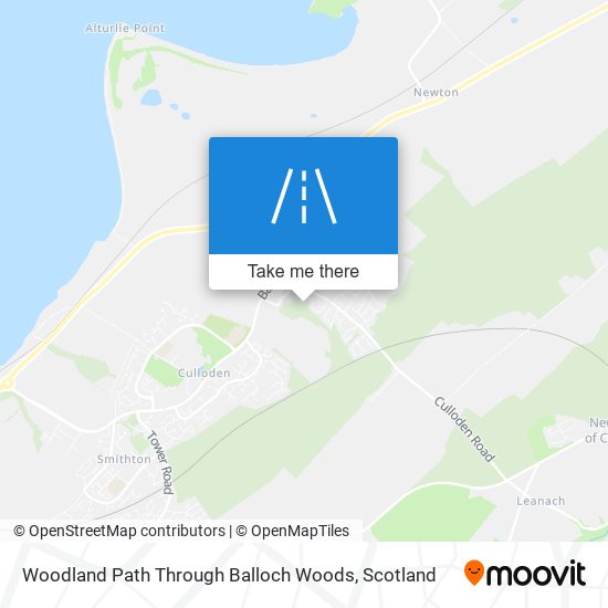 Woodland Path Through Balloch Woods map