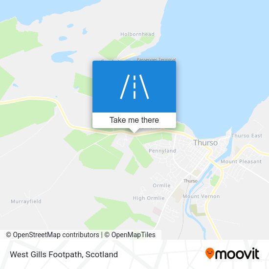West Gills Footpath map