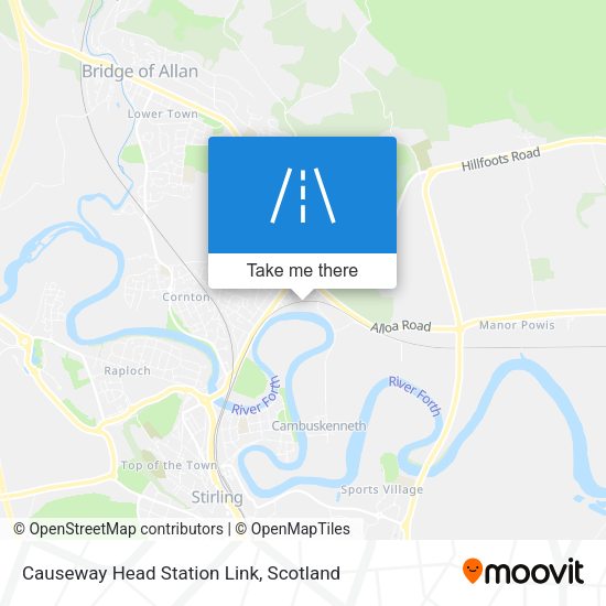 Causeway Head Station Link map