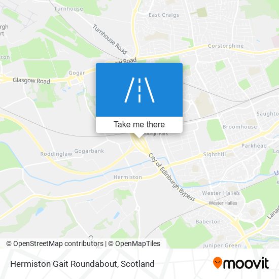 Hermiston Gait Roundabout map