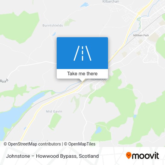 Johnstone – Howwood Bypass map