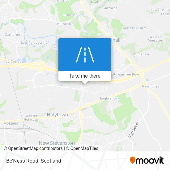 Bo'Ness Road map