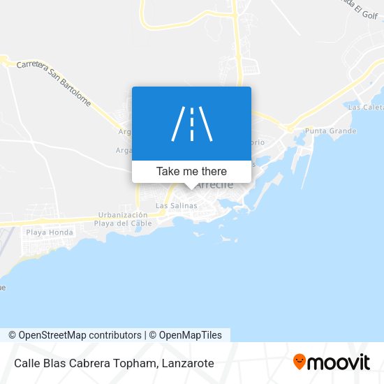 Calle Blas Cabrera Topham map