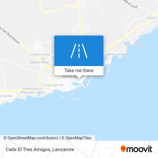 Calle El Tres Amigos map