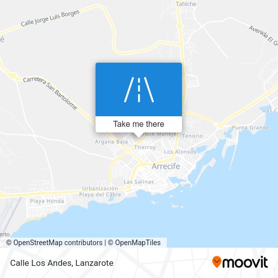 Calle Los Andes map