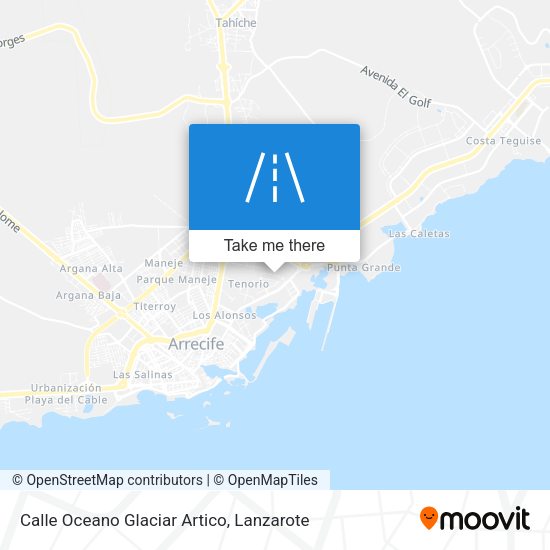 Calle Oceano Glaciar Artico map