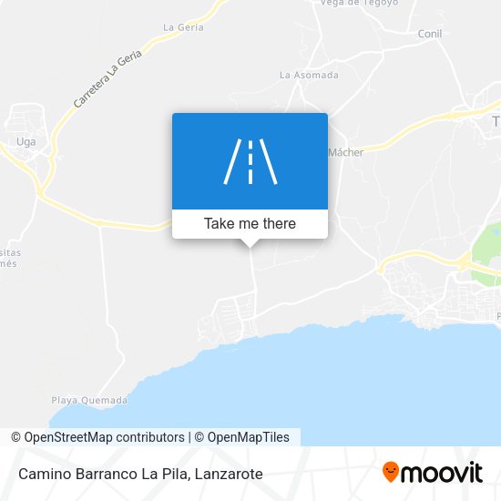 Camino Barranco La Pila map