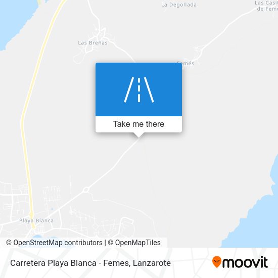 Carretera Playa Blanca - Femes map
