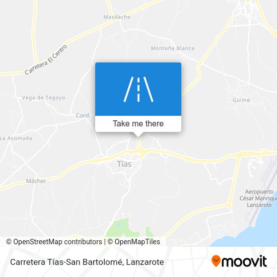 Carretera Tías-San Bartolomé map