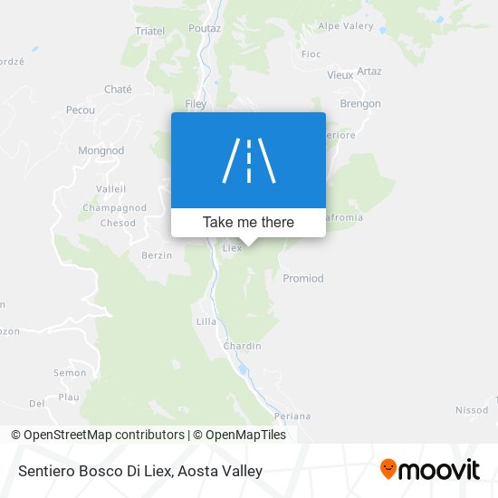 Sentiero Bosco Di Liex map