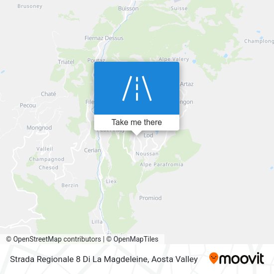 Strada Regionale 8 Di La Magdeleine map