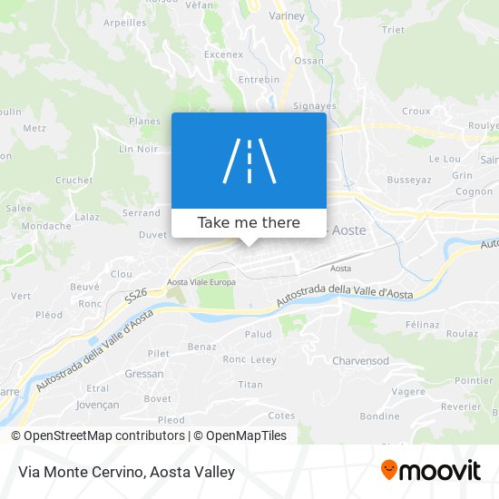 Via Monte Cervino map