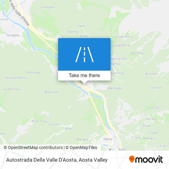 Autostrada Della Valle D'Aosta map