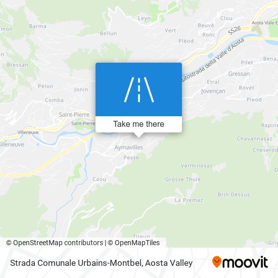 Strada Comunale Urbains-Montbel map