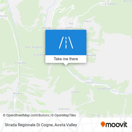 Strada Regionale Di Cogne map
