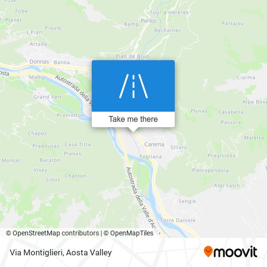 Via Montiglieri map