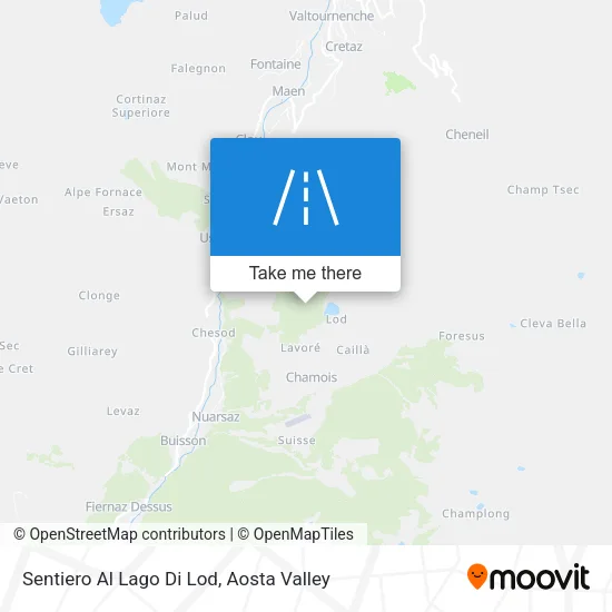 Sentiero Al Lago Di Lod map