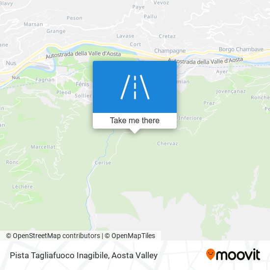 Pista Tagliafuoco Inagibile map