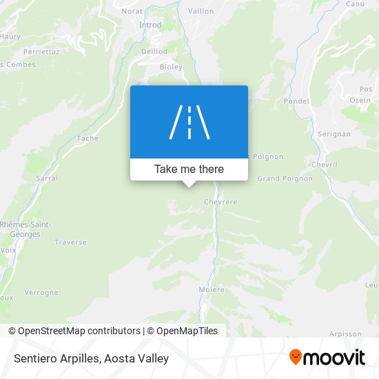 Sentiero Arpilles map