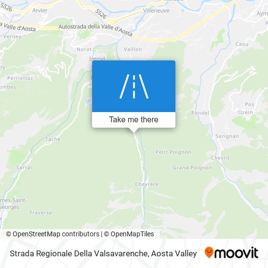Strada Regionale Della Valsavarenche map