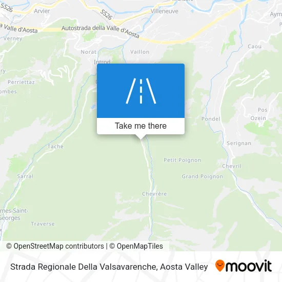 Strada Regionale Della Valsavarenche map
