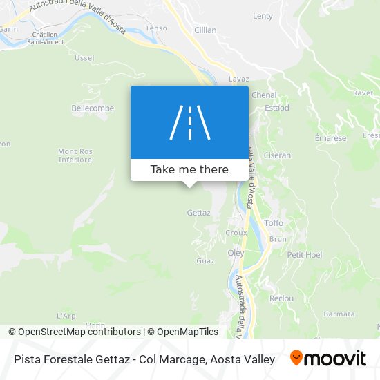 Pista Forestale Gettaz - Col Marcage map