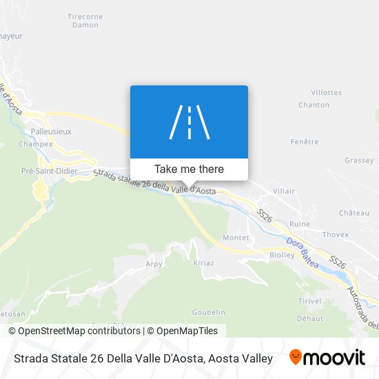 Strada Statale 26 Della Valle D'Aosta map
