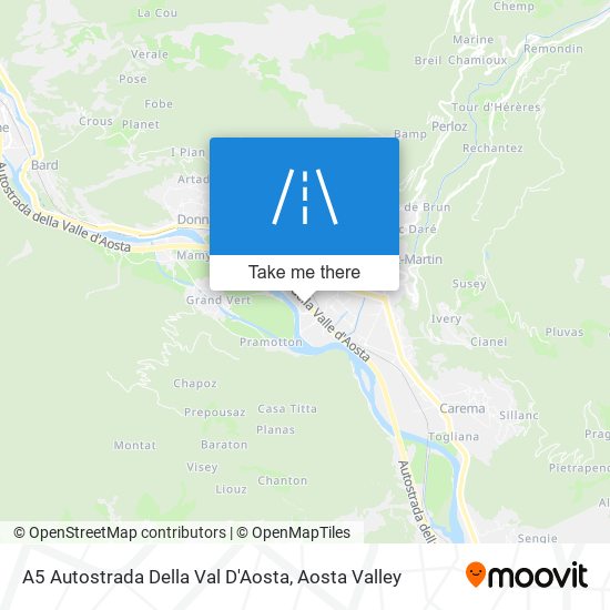 A5 Autostrada Della Val D'Aosta map