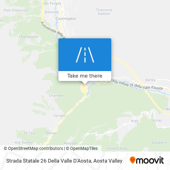 Strada Statale 26 Della Valle D'Aosta map