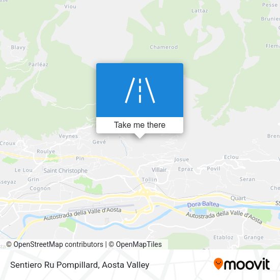 Sentiero Ru Pompillard map