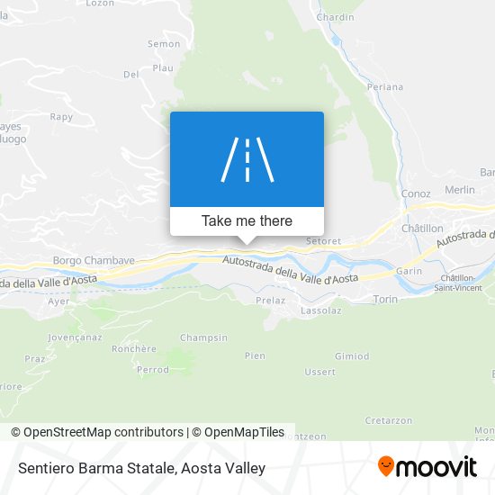 Sentiero Barma Statale map