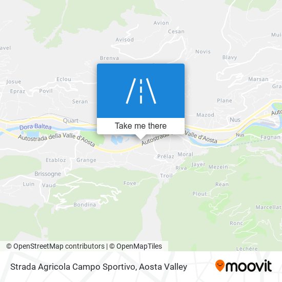 Strada Agricola Campo Sportivo map