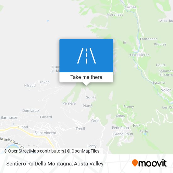 Sentiero Ru Della Montagna map