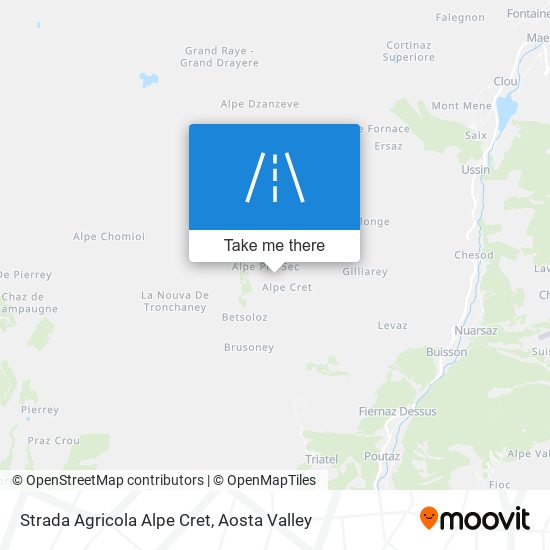 Strada Agricola Alpe Cret map