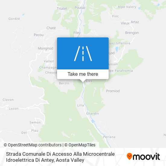 Strada Comunale Di Accesso Alla Microcentrale Idroelettrica Di Antey map