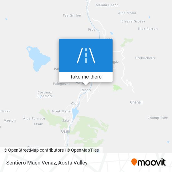 Sentiero Maen Venaz map