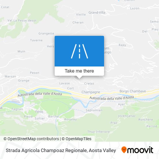 Strada Agricola Champoaz Regionale map