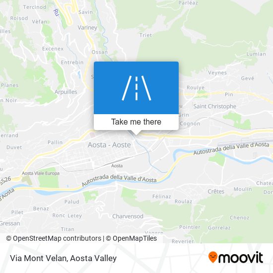 Via Mont Velan map