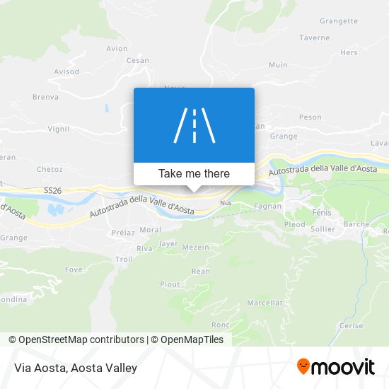 Via Aosta map
