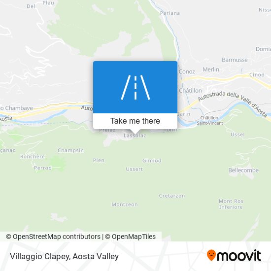 Villaggio Clapey map