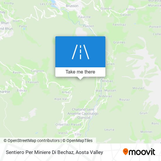 Sentiero Per Miniere Di Bechaz map
