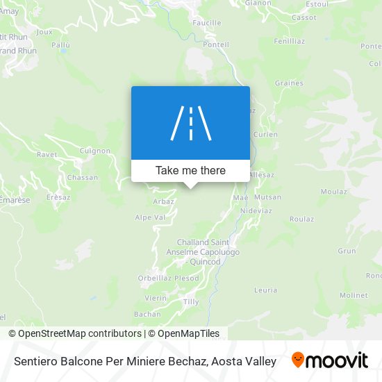 Sentiero Balcone Per Miniere Bechaz map