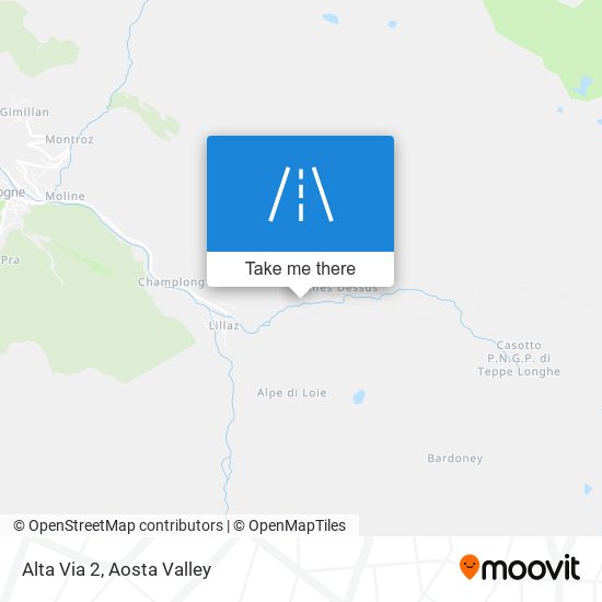 Alta Via 2 map