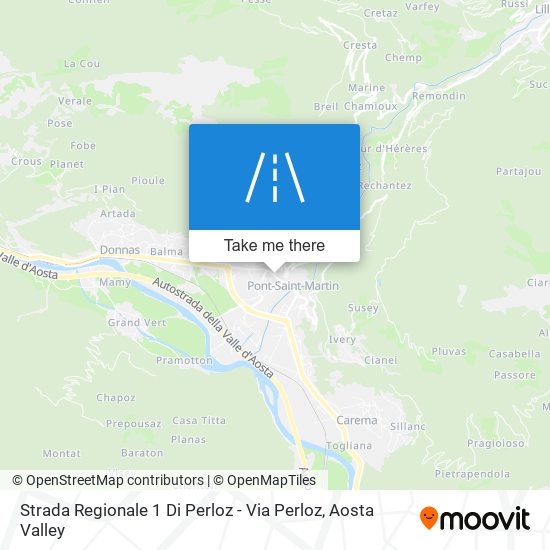 Strada Regionale 1 Di Perloz - Via Perloz map
